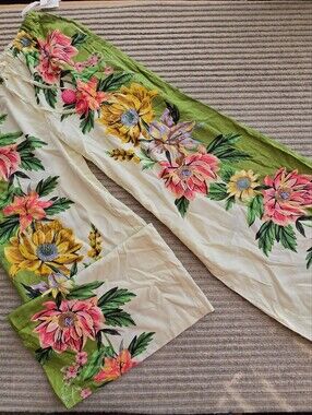 True Destinations Wide Leg Pants Tropical Resort Wear Travel Vacation Women's XS